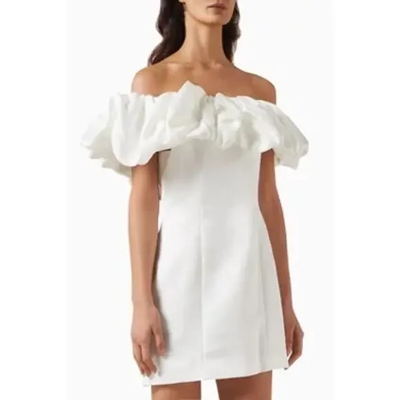 Elliatt Amelie Mini Party Dress wedding bride bridal white size XS - Picture 4 of 15